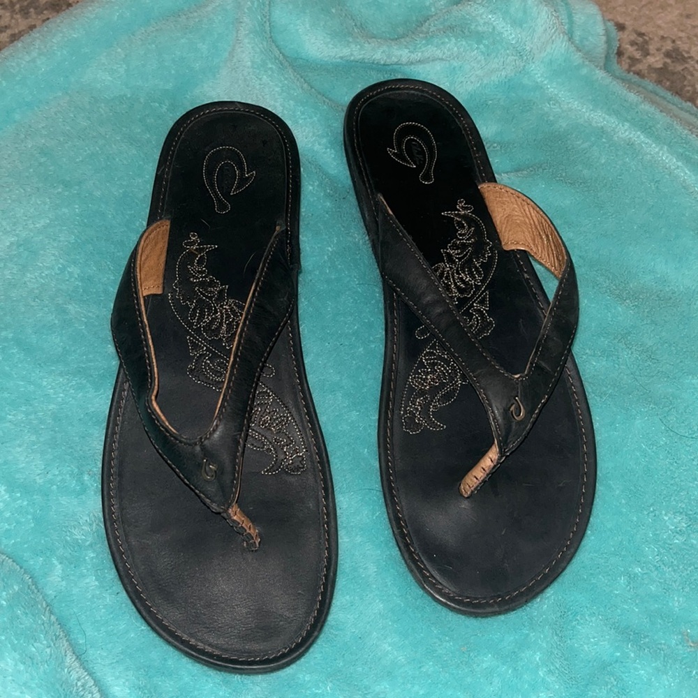 OluKai Platform Flip Flops